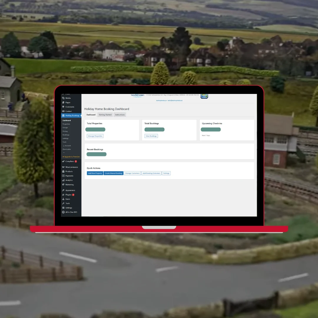 West Lakes Stays owner dashboard showing property listings bookings and revenue overview