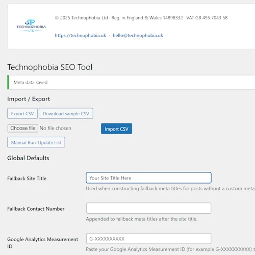 technophobia seo tool